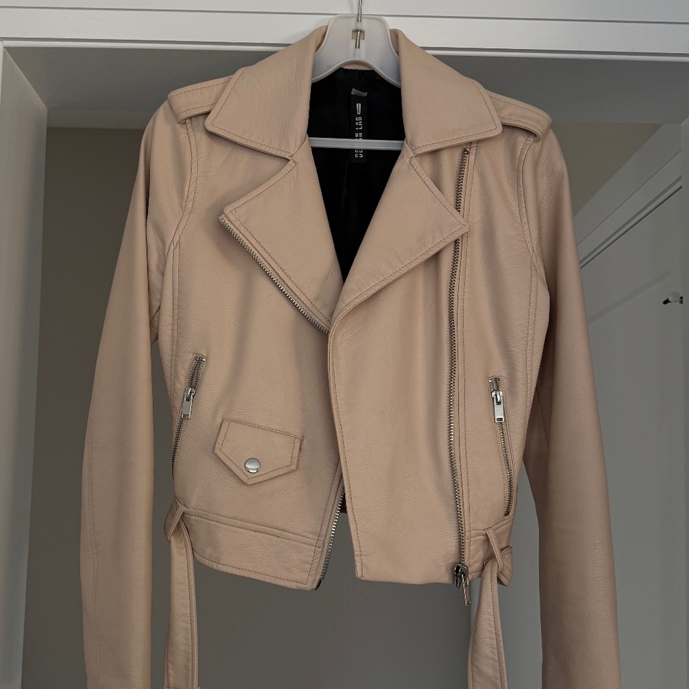Design Lab PU Leather Jacket